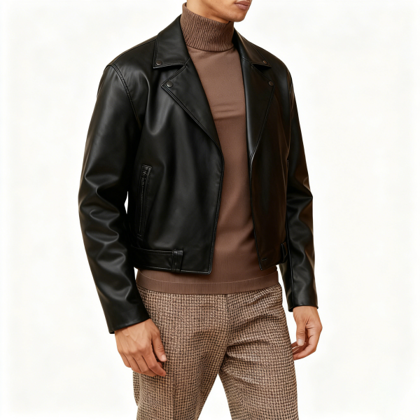 Black Leather Biker Jacket