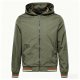 Hooded Olive Green Bomber Jacket