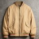 Khaki Utility-Style Bomber Jacket